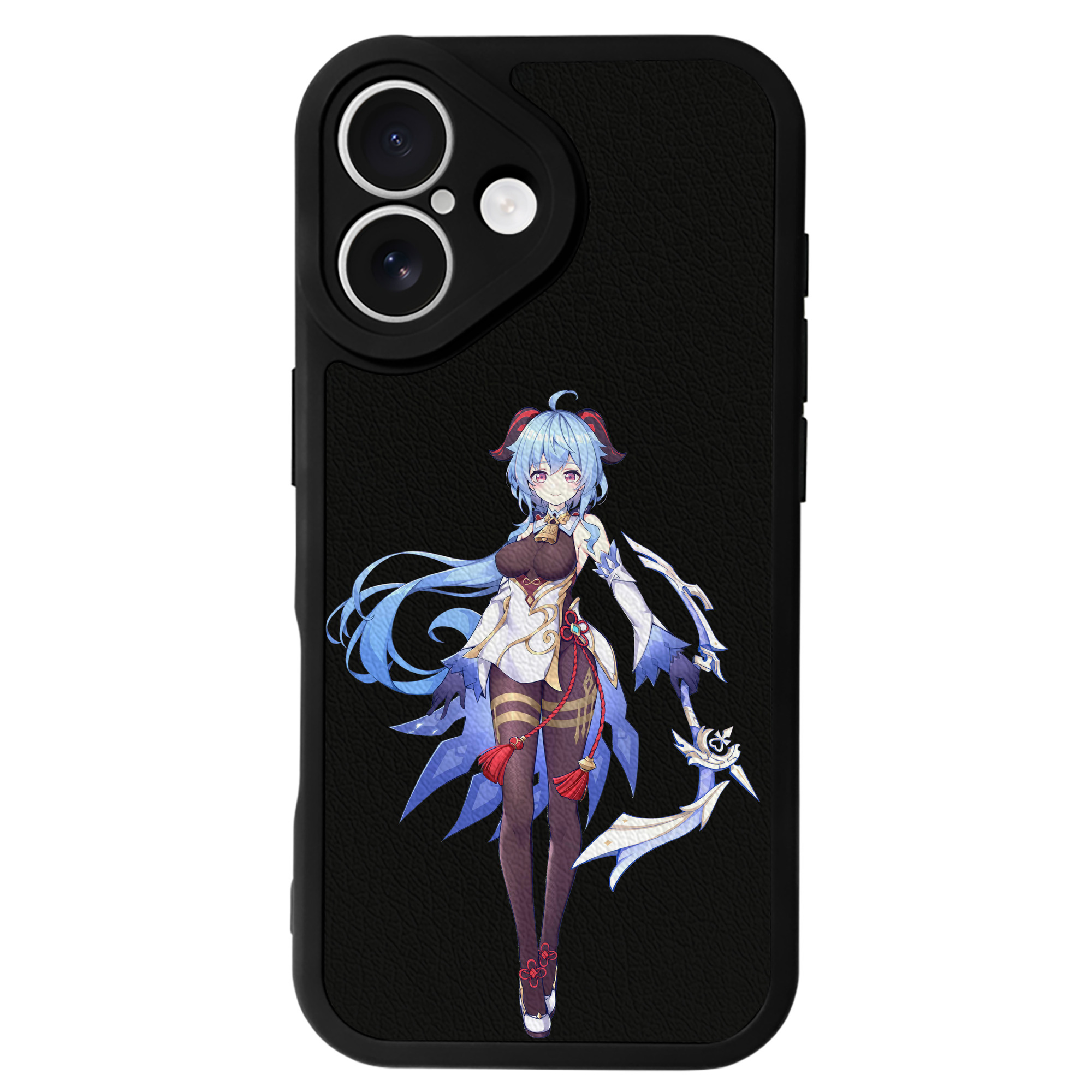げんし神 甘雨 かんう genshin Ganyu 【iPhone 16シリーズ対応】シリコンスマホケース（レザー調） 材質：シリコン